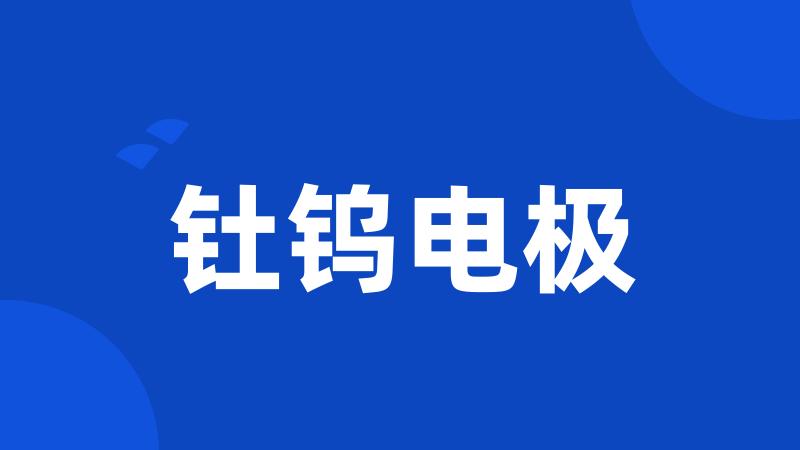 钍钨电极