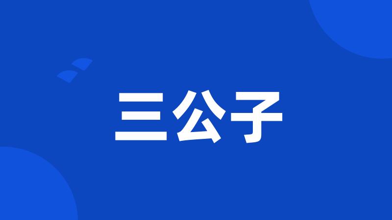 三公子