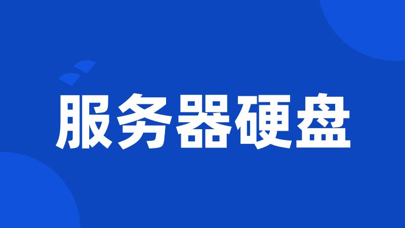 服务器硬盘