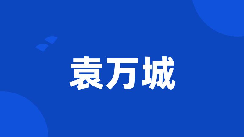 袁万城