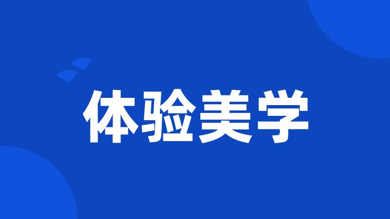 体验美学