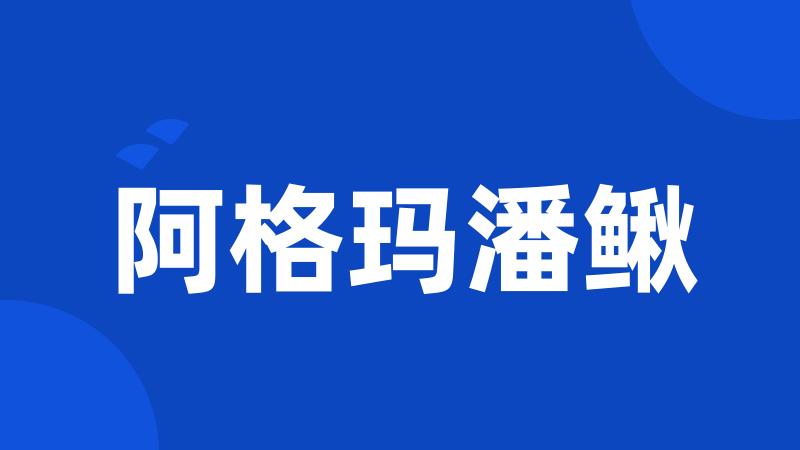 阿格玛潘鳅