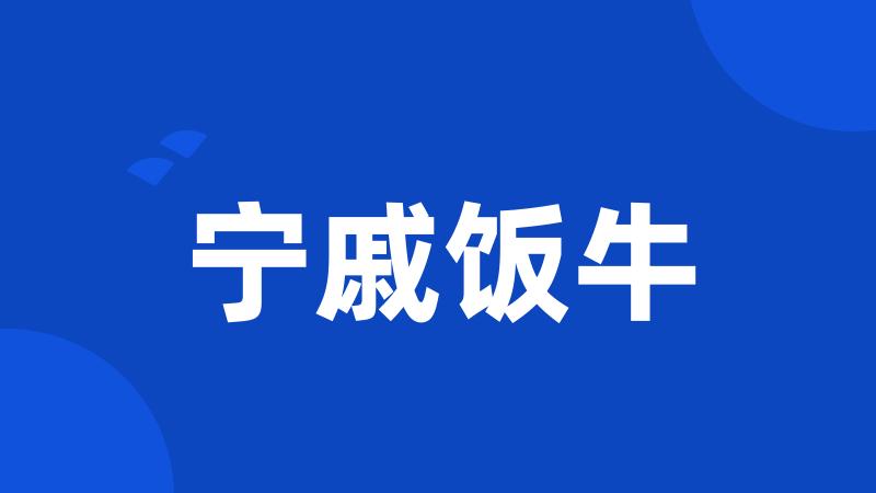 宁戚饭牛