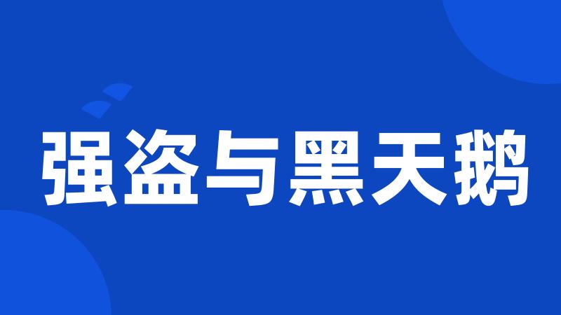 强盗与黑天鹅
