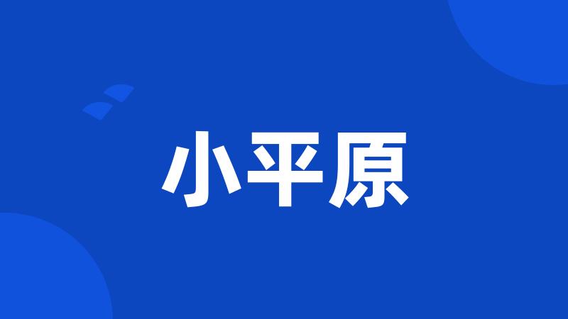 小平原