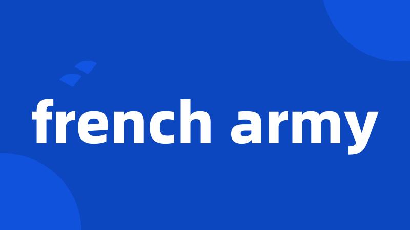 french army