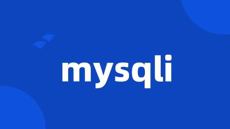 mysqli