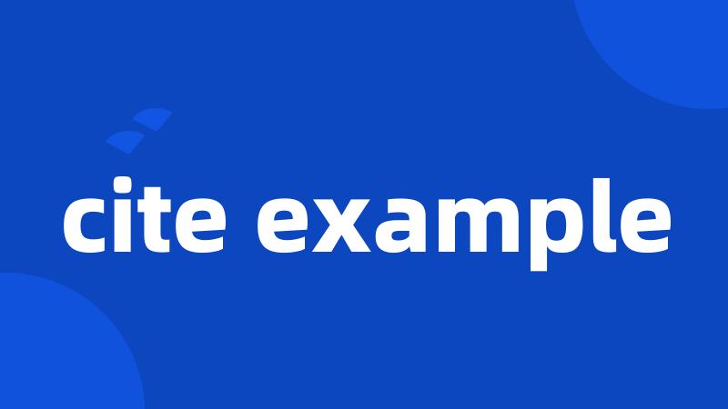 cite example