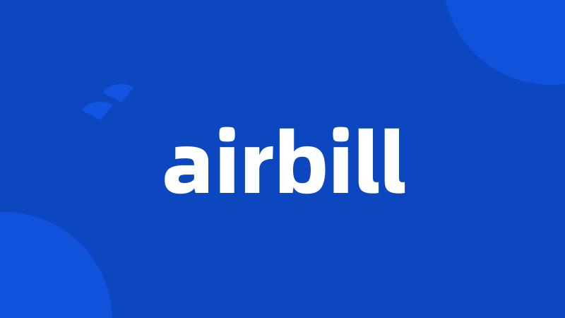 airbill