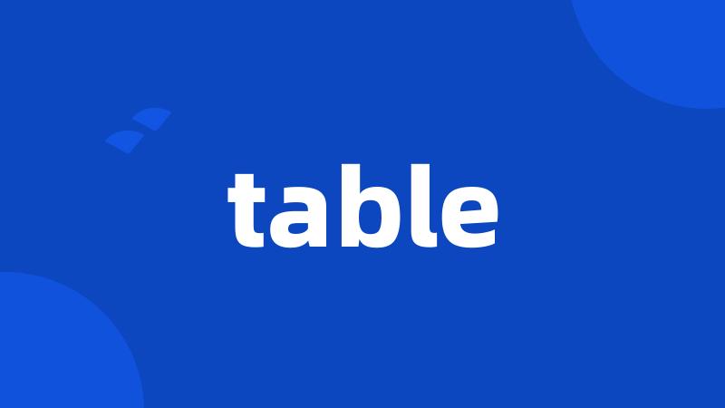 table