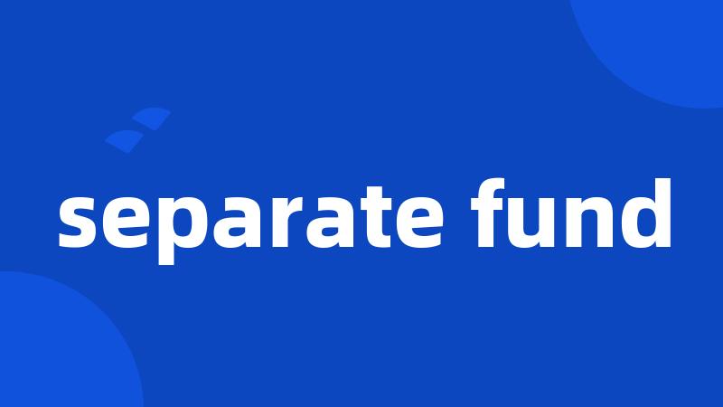 separate fund