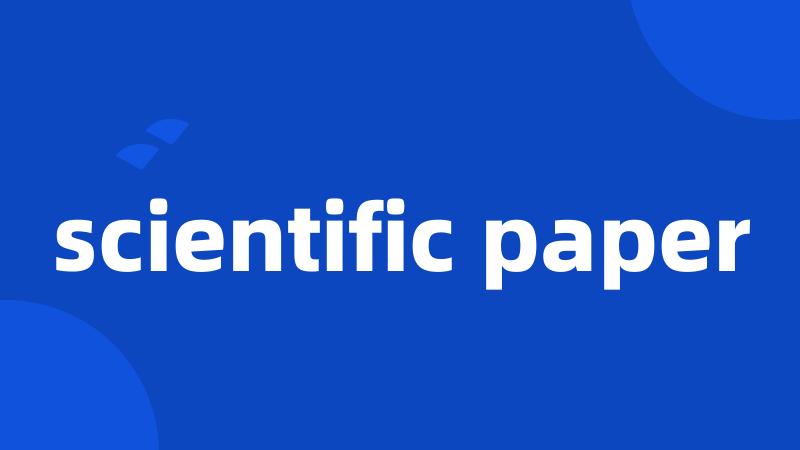 scientific paper