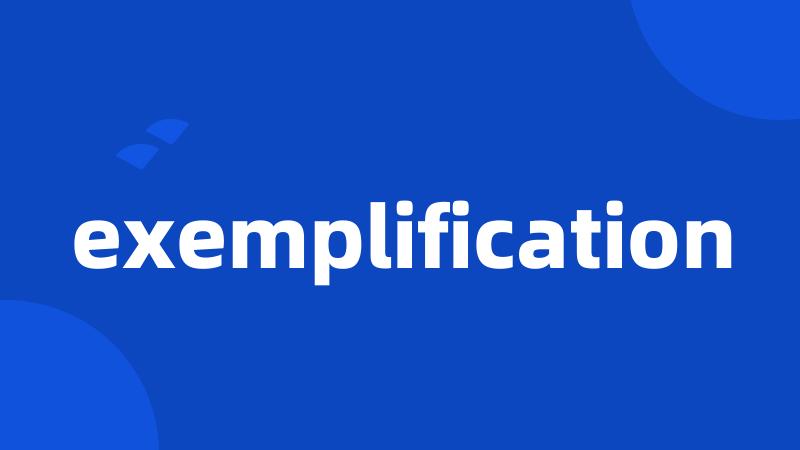 exemplification