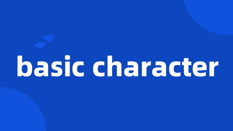 basic character