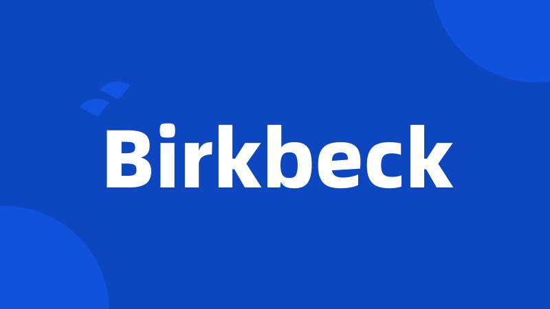 Birkbeck