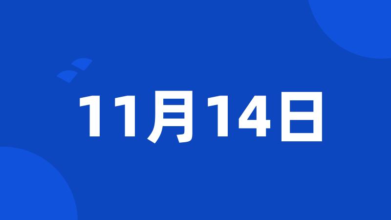 11月14日