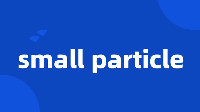 small particle