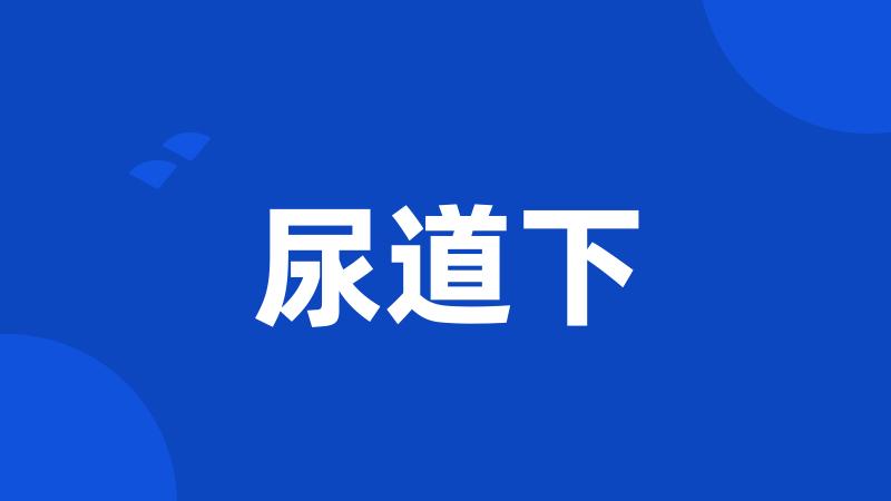 尿道下
