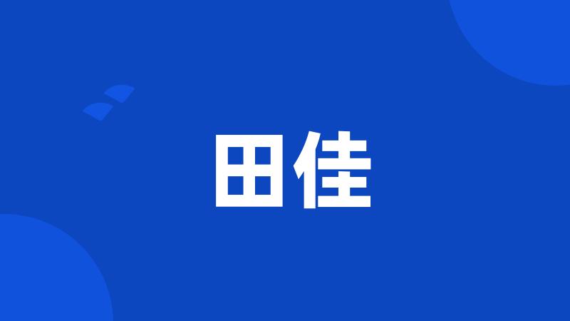 田佳