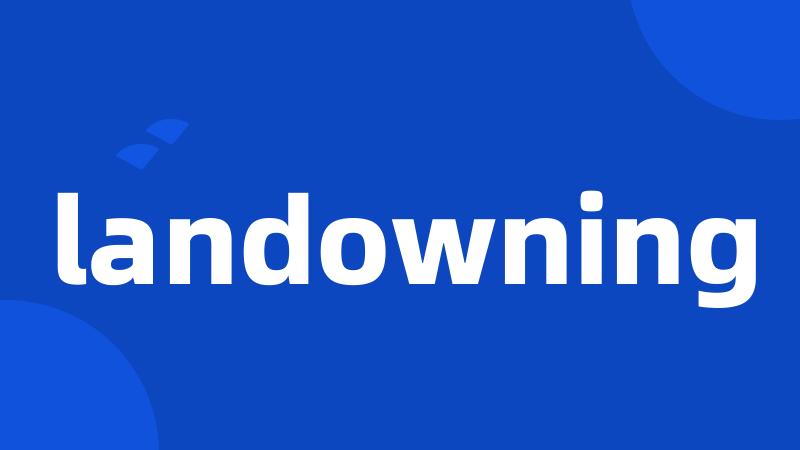 landowning