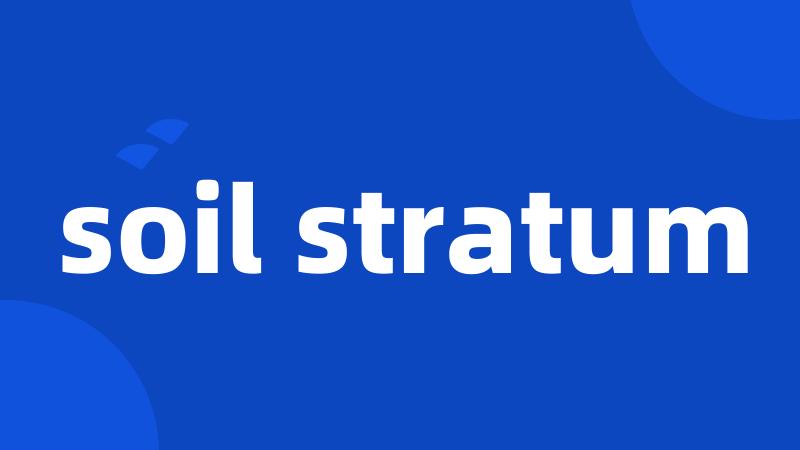 soil stratum