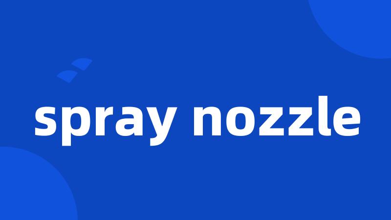 spray nozzle