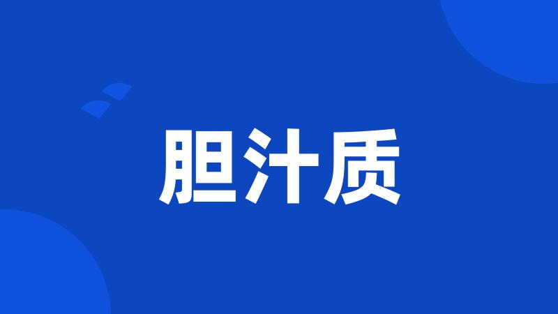 胆汁质