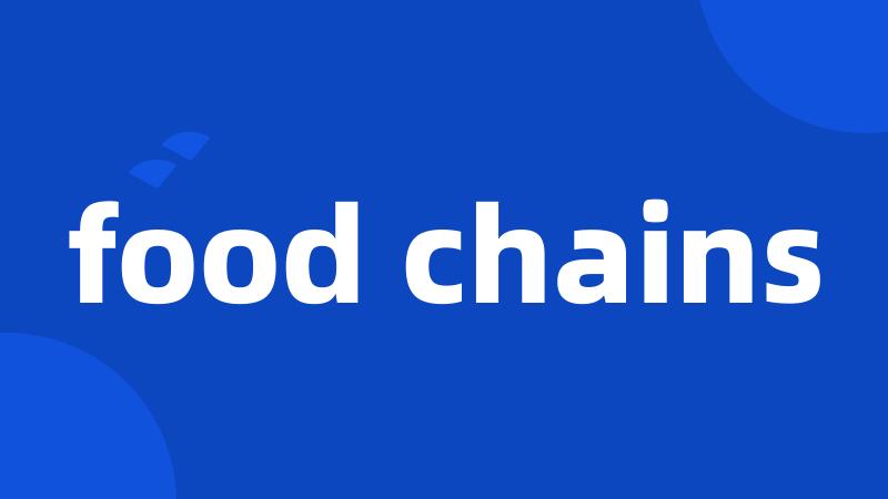 food chains