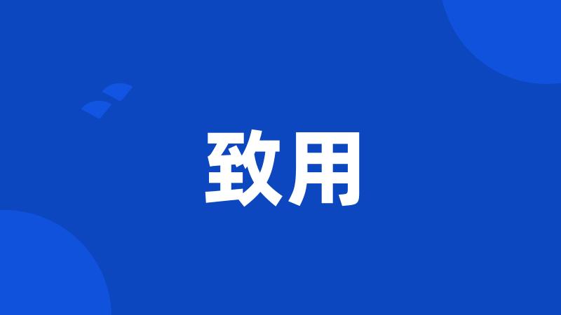 致用
