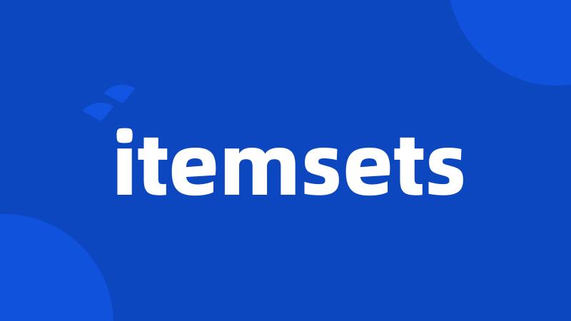 itemsets