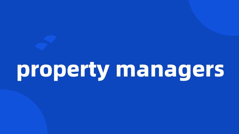 property managers