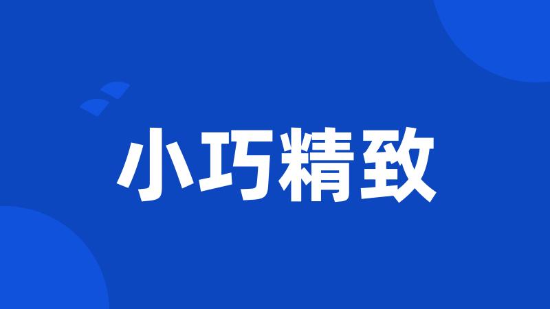 小巧精致