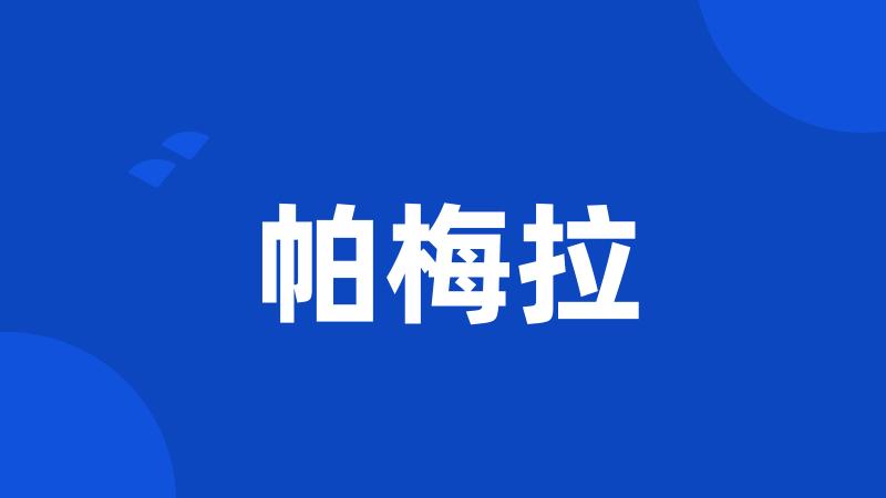 帕梅拉