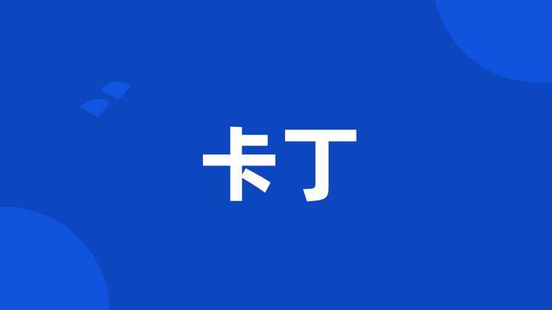 卡丁