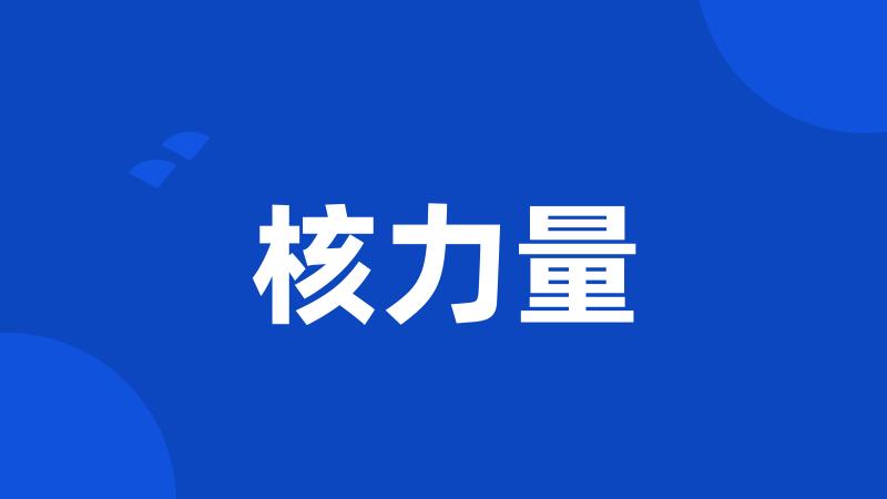 核力量