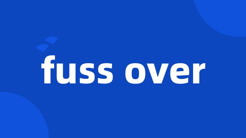 fuss over