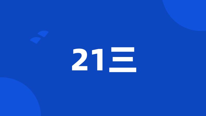 21三