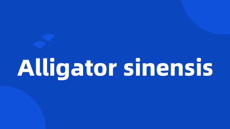 Alligator sinensis