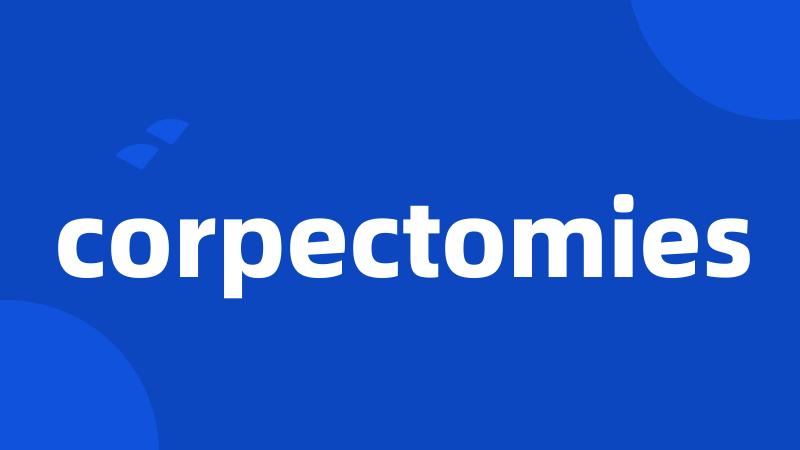 corpectomies