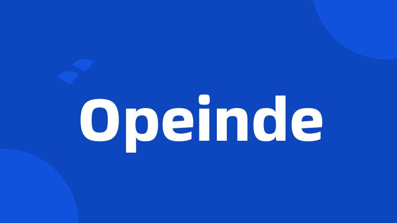 Opeinde