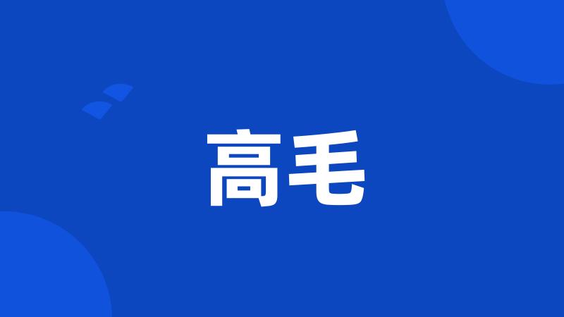 高毛