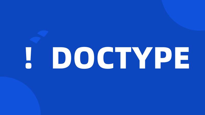 !DOCTYPE