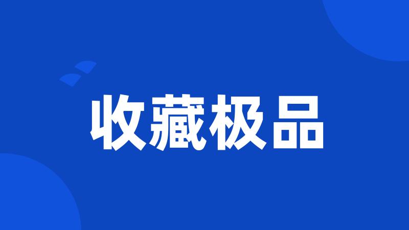 收藏极品