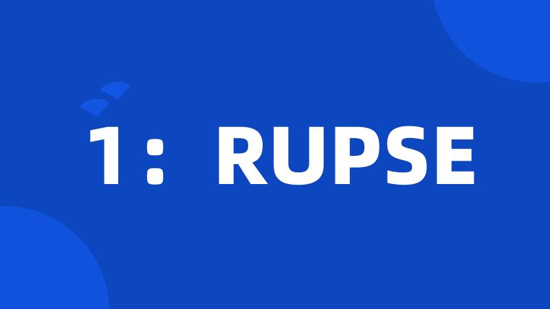 1：RUPSE