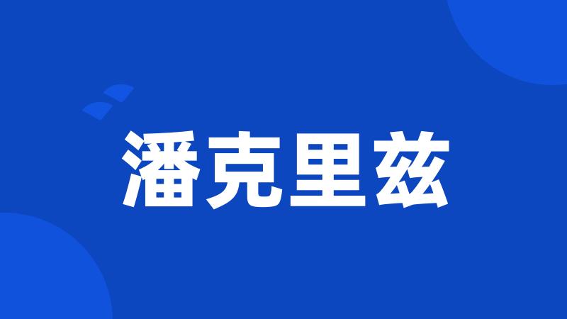 潘克里兹