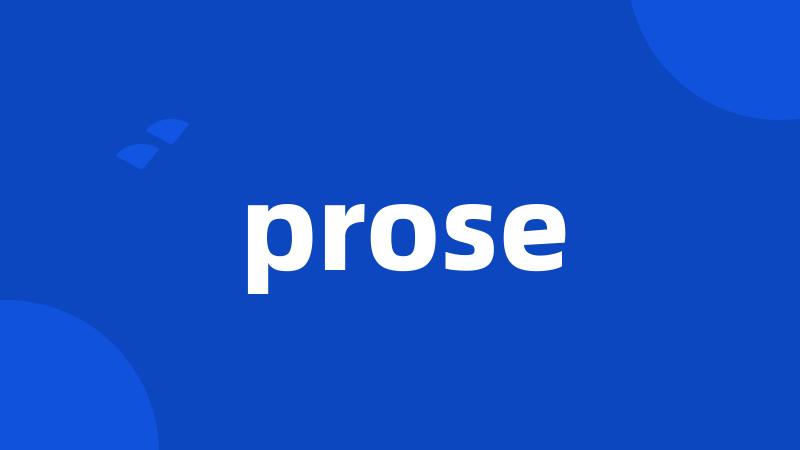 prose
