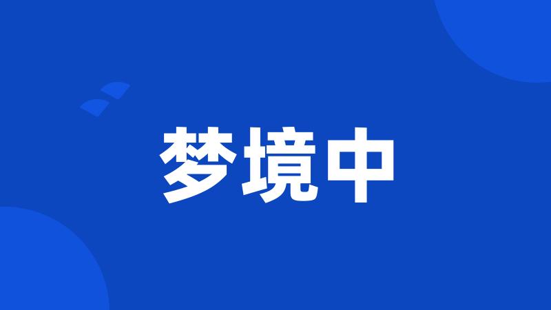 梦境中