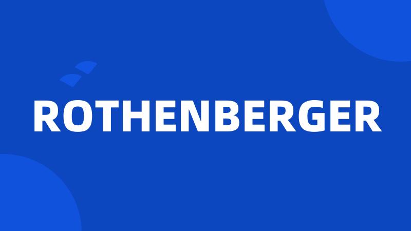 ROTHENBERGER