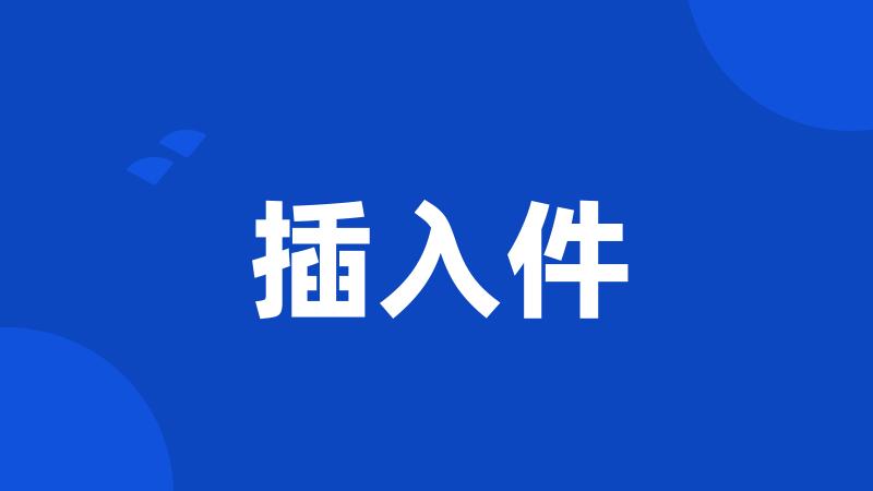 插入件
