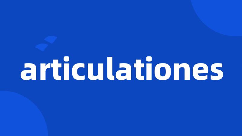 articulationes